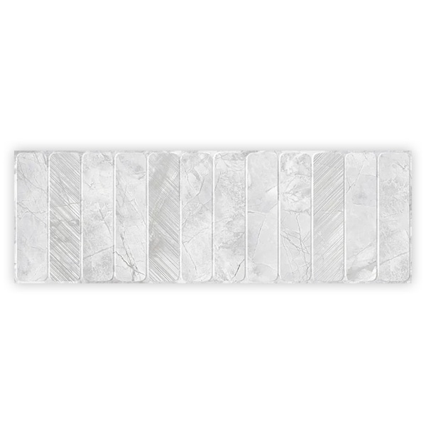 Apollo Tile Strata 16 x 48 in. Matte Soft Gray and White Ceramic Large Format Wall Tile 15.5 sq ft/case, 3PK COS88WHCO1648 - main