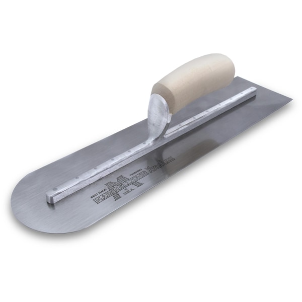 Marshalltown Concrete Finishing Trowel, Rounded Front, Round Front Trowel, High Carbon Steel, 16 x 4 Trowel MXS66RE - main