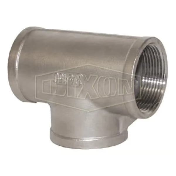 Dixon Threaded Pipe Tee, 1/4 in, FNPT, 150 lb, 316 SS, Domestic FT25SS - main