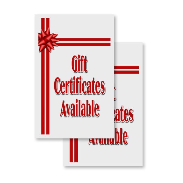 Signmission Gift Certificates, Vinyl Decals Only 24 Inch x 36 Inch, Vinyl Decal, 2PK DSB-2436-2PACK-Gift Certificates - main