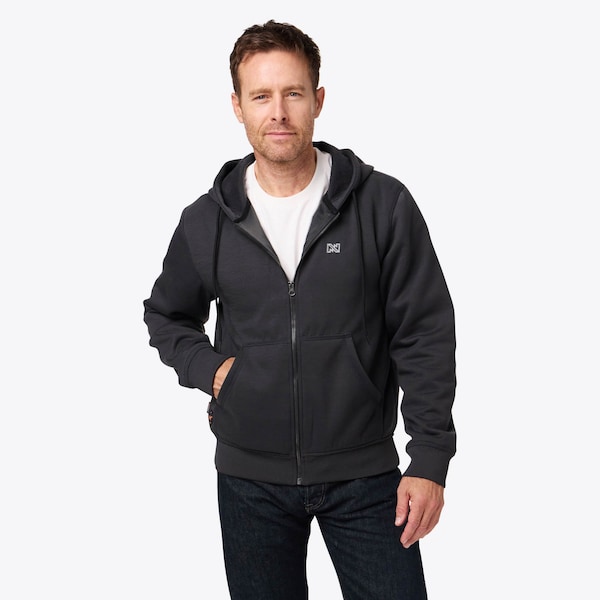 Mobile Warming Men's Heated Hoodie, Phase Plus 2.0, 4 Settings, Up to 10 hr Time, Zipper Closure, Dark Gray MWMJ43220522 - main