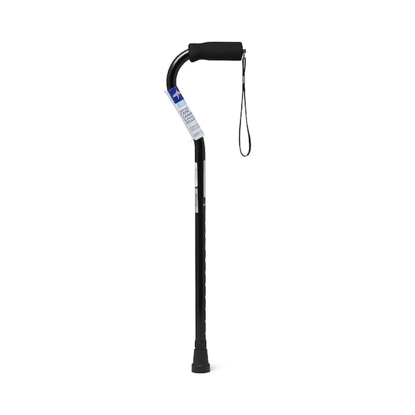Medline Aluminum Fashion Cane with Offset Handle, Black MDS86420H1 - main