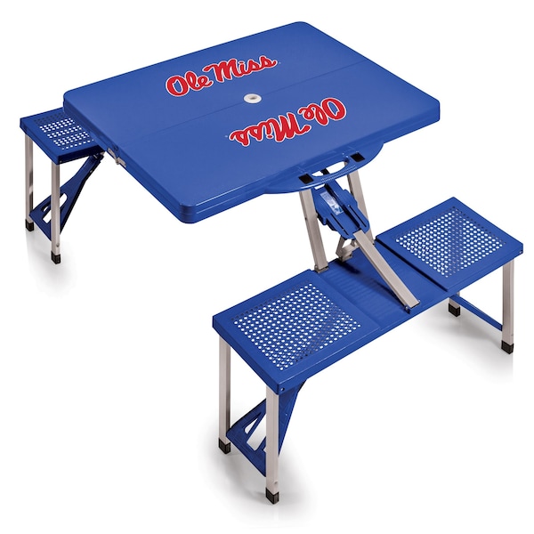 Picnic Time Family Of Brands Ole Miss Rebels - Football Field - Picnic Table Portable Folding Table 811-00-139-375-0 - main