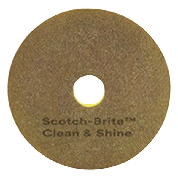 Scotch-Brite Scrubbing Pad, Yellow, Size 14", PK5 09548 - main