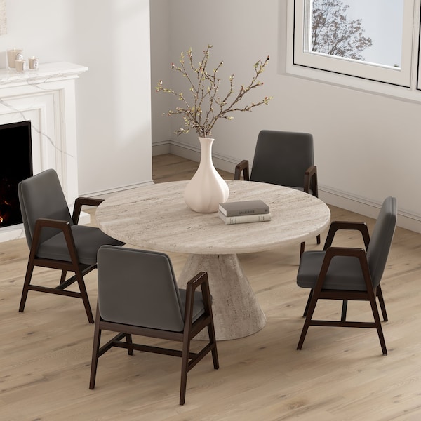 Manhattan Comfort Stella Dining Armchair in Graphite, 4PK 4-DC101AR-GY - main