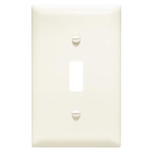 Legrand TradeMaster Wallplate, 3-5/16 in L, 5.062 in W, 1 -Gang, Nylon, Light Almond TPJ1LACC70 - main