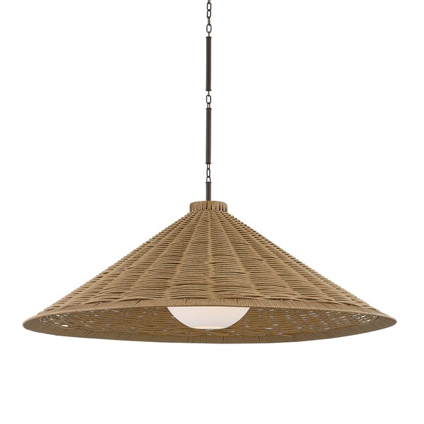 Troy Lighting 1 Light Braxton Pendant Patina Brass F4118-PBR - main