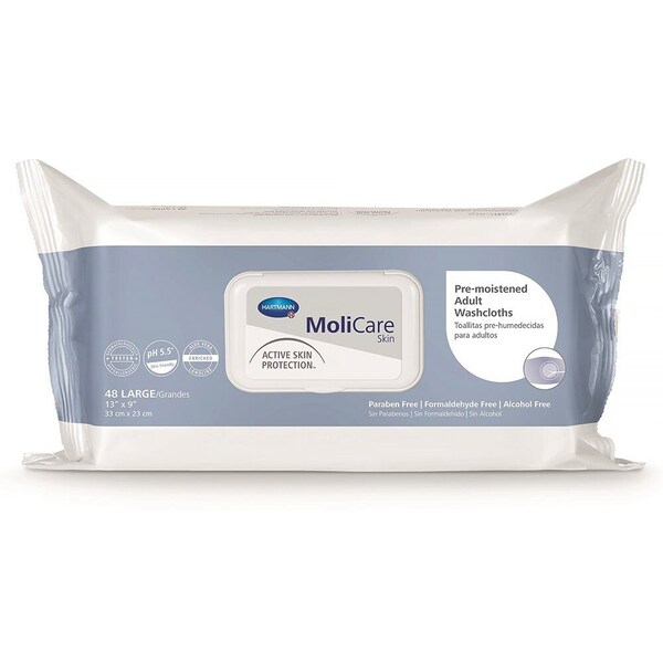 Molicare Scented Skin Washcloths, Soft Pack, Non-Sterile, 48PK 225600 - main
