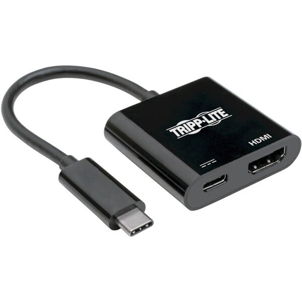 Tripp Lite USB C Adapter Converter 4K HDMI PD Charging USB Type C M/F Black U444-06N-H4K6BC - main