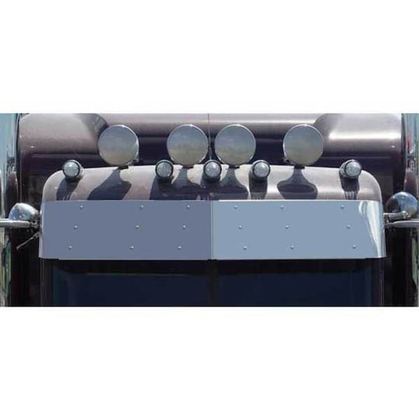 Ilc Replacement For Peterbilt 384 Year 2011 14In Stainless Steel Drop Visor WZ-ELC8-U - main