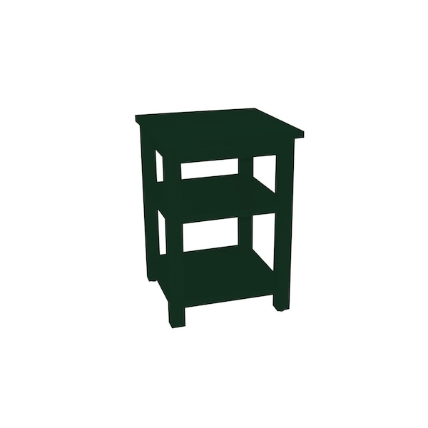 Homeroots 28" Dark Green Solid Wood Nightstand 548318 - main