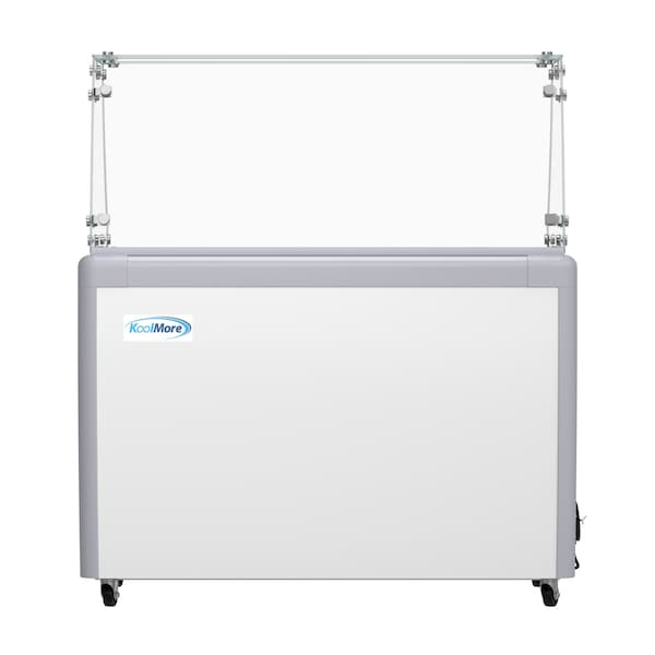 Koolmore 50 in. Gelato Dipping Cabinet Display Freezer with Sliding Glass Door and Sneeze Guard 13 cu. ft. KM-GDC-49SD-FG - main
