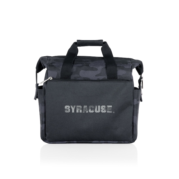 Picnic Time Family Of Brands NCAA Syracuse Orange On The Go Lunch Bag Cooler - Soft Cooler Lunch Box, Black Camo 510-00-182-544-0 - main