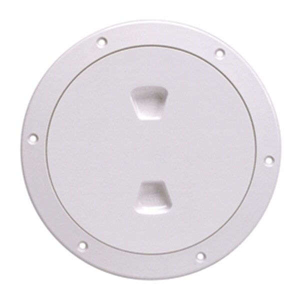 Superjock Smooth Center Screw - Out Deck Plate- White - 6 in. SU2935957 - main