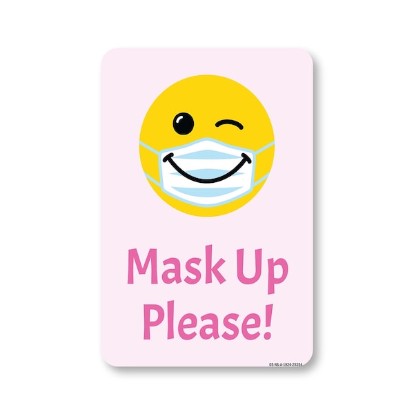 Signmission Public Safety Sign, Mask Up Please!, 24in X 18in Aluminum Sign, 18" W, 24" L, Mask Up Please! OS-NS-A-1824-25354 - main