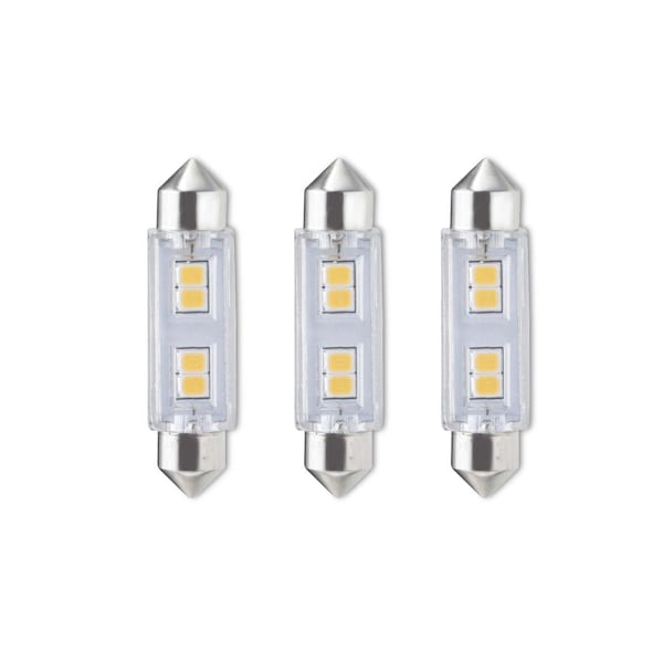 Bulbrite 20-Watt Equivalent T3 Non-Dimmable Festoon LED Light Bulb Warm White Light, 3PK 861535 - main