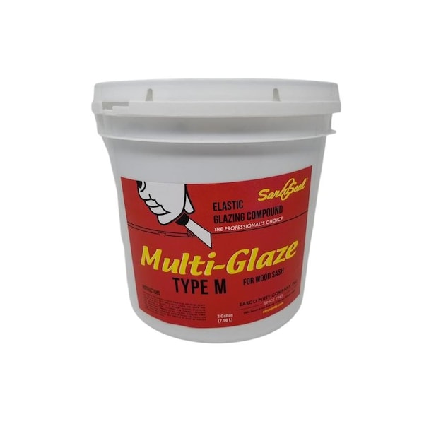 Sarco Putty Multi-Glaze Type M Window Glazing Putty - Two Gallon. Top Rated Window Restoration Putty. Designed SPM2G - main