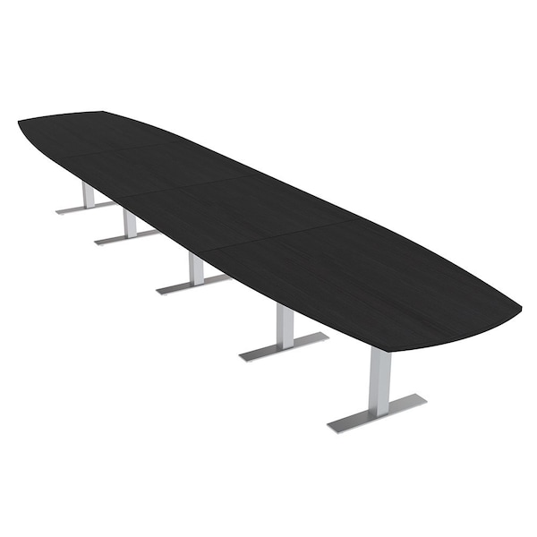 Skutchi Designs Arc Boat Conference Table With Power, 48 in W, 216 in L HAR-ABOT-48X216-T-U999ST19-NA - main