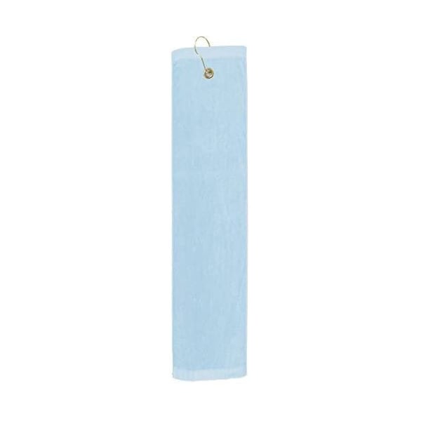 Towelsoft Premium 16 inch x 26 inch Velour Golf Towel with Tri-fold Hook & Grommet Placement-Light Blue Golf-GV1201TR-LGTBLU - main