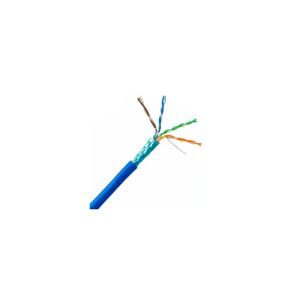 Cable Wholesale Plenum Cat5e Bulk Cable, Blue, Solid, Shielded, CMP, 24 AWG, Spool, 1000 foot 11X6-561NH - main