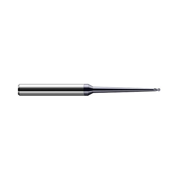 Harvey Tool 0.1870in Cutter DIA x 0.2810in 9/32 L of Cut x 2Deg 2.5000in 2-1/2 Taper Reach Carbide Ball End 734512-C6 - main