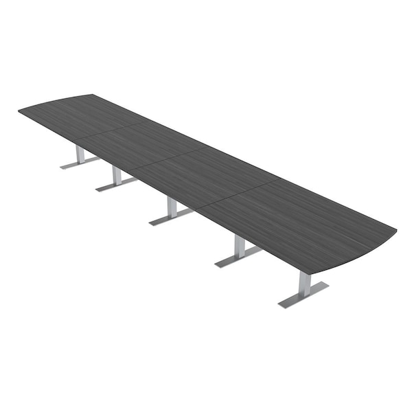 Skutchi Designs 18ft Conference Table W/ Power Unit | 18 Person Modular Arc Rectangle Meeting Table | Harmony Series HAR-AREC-48X216-T-WA7949-NA - main