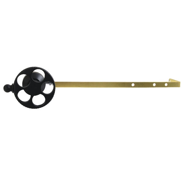 Kingston Brass Universal Front or Side Mount Toilet Tank Lever with Knurled Handle, Matte Black KTRKXD0 - main