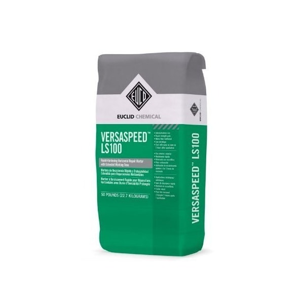 Euclid Chemical Euclid Versaspeed LS100 Rapid Hardening Horizontal Repair Mortar w/Extended Working Time 50lb 083PLP 50 - main