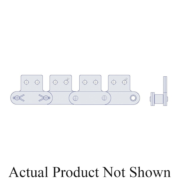 Hkk Chain HKK Double Pitch Riv Standard Conveyor w/SA-2 Att on Every P, 1.25P, .4 Dia x 3/8 W DC050RSA2EV - main