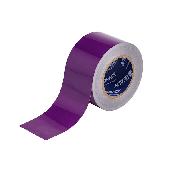 Brady ToughStripe Floor Marking Tape Roll - Polyester, Solid Color, Purple, 3in x 100ft, 100PK 134087 - main