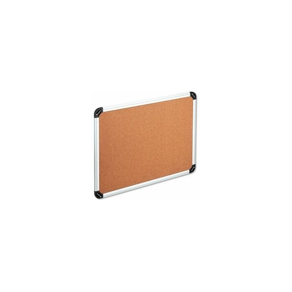 Universal One Cork Bulletin Board 48"x36", Aluminum Frame UNV43714 - main