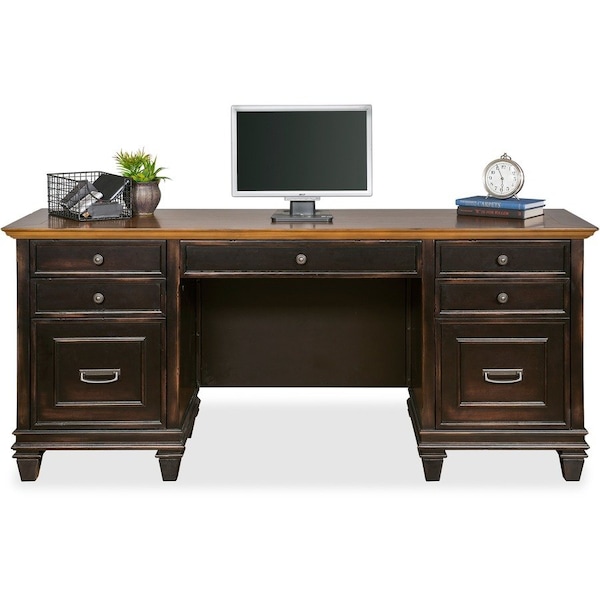Hartford Credenza in Two Tone Distressed Black IMHF689 - main