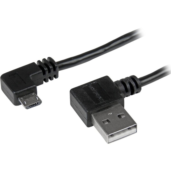 Startech.Com StarTech.com 2m 6 ft Micro-USB Cable with Right-Angled Connectors - M/M - USB A to Micro B Cable USB2AUB2RA2M - main