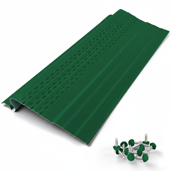 Waterlock Pro Aluminum Gutter Guard, Forest Green, 35ft WP-5KS-035-FGR - main