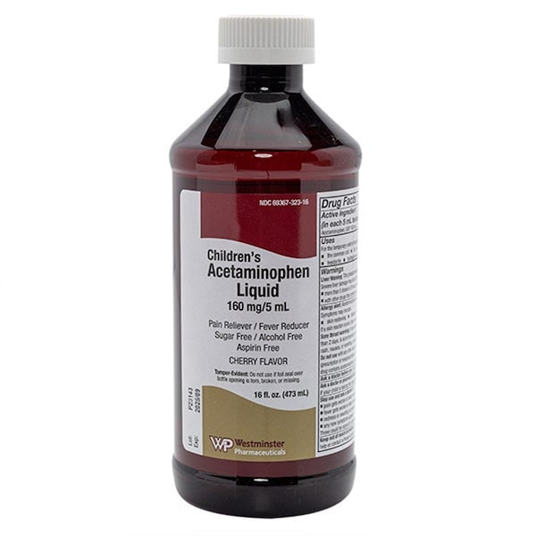 Westminster Pharmaceuticals Acetaminiphen Child Oral Suspension, 160mg/5mL, 473mL 69367032316 - main
