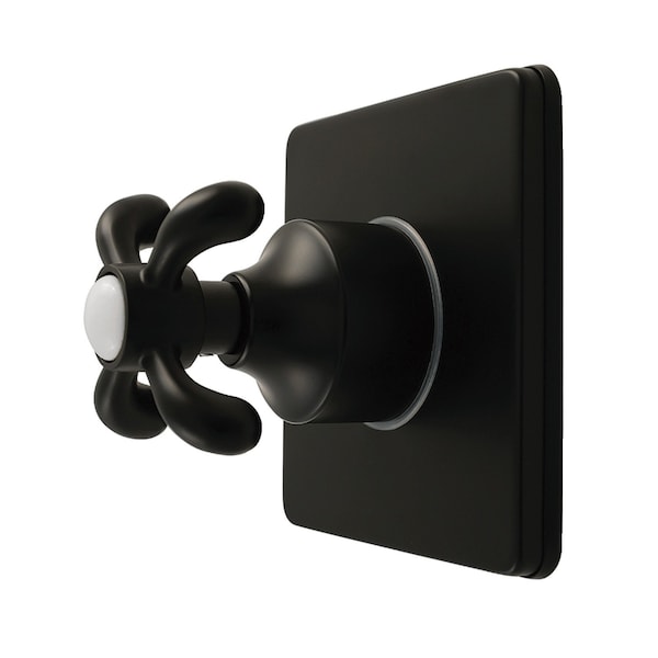Kingston Brass Single-Handle Six-Way Diverter Valve with Square Trim Kit, Matte Black KS4040TX - main