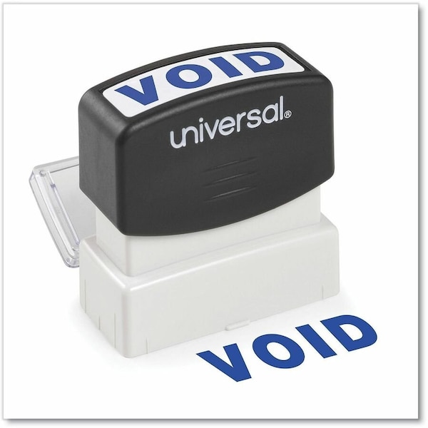 Universal Message Stamp, VOID, Pre-Inked/Re-Inkable, Blue UNV10071*** - main