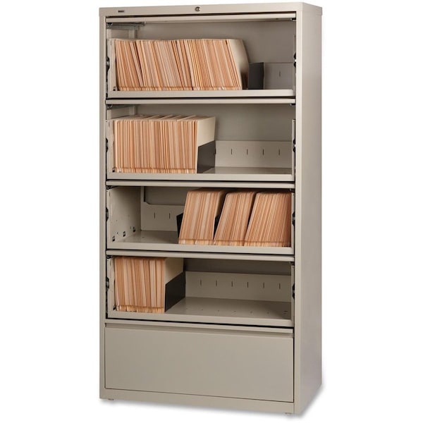 Hirsh 36" W 5 Drawer File Cabinet, Putty, Letter 17901 - main
