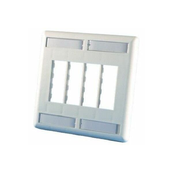 Ortronics 8-PORT FLUSH MOUNT UNLOADED, DOUBLE GANG TRACJACK, CLOUD WHITE 40300554-88 - main