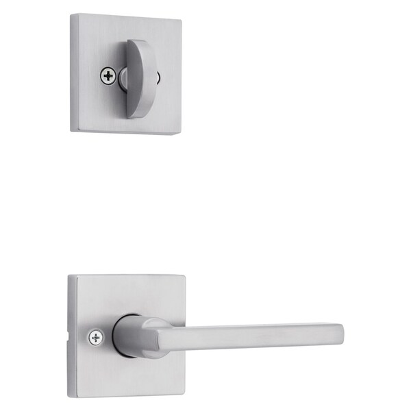 Kwikset Halifax Lever with Square Rose Interior Single Cylinder Handleset Trim for Both 800 and 687 966HFLSQT-26D.UNIV - main