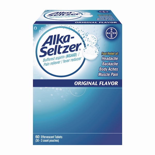 Alka-Seltzer Buffered Aspirin NSAID Tablets, 60PK 64038 - main