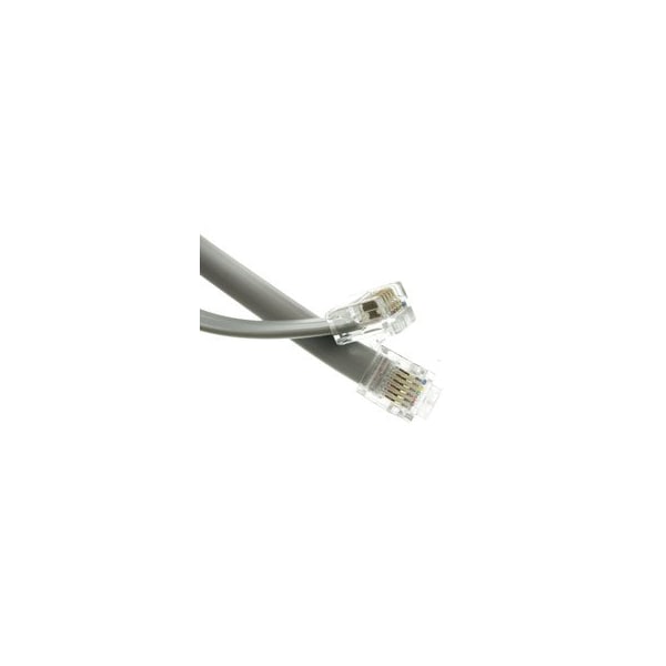 Cable Wholesale Telephone Cord (Data), RJ12, 6P / 6C, Silver Satin, Straight, 7 foot 8102-66107 - main