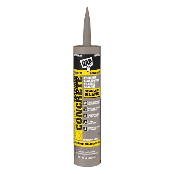 Dap Premium Textured Concrete 10.1, PK12, Cartridge, Gray, 0.86 sq ft at 3/16 in Coverage 7079808676 - main