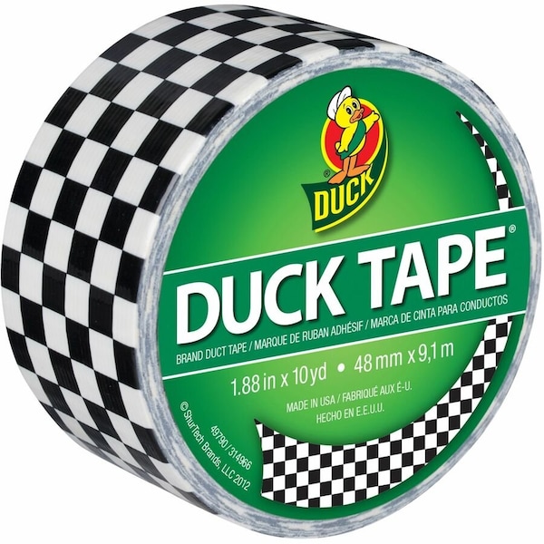 Duck Brand Duck 1.88 in. W X 10 yd L Black/White Checker Duct Tape 280410 - main