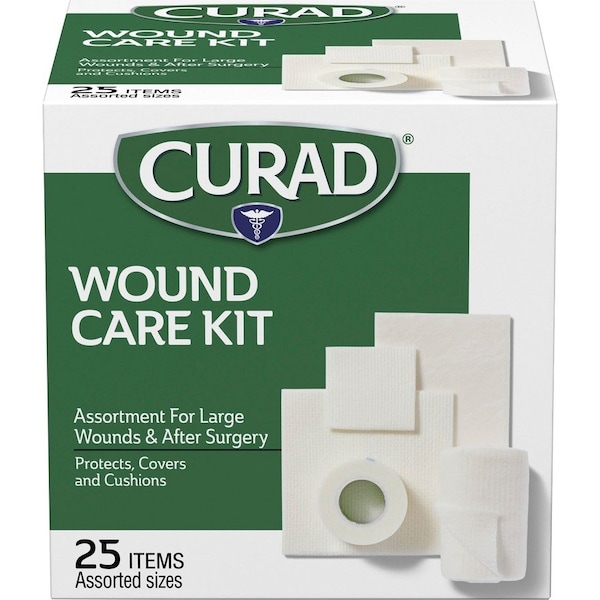 Curad Wound Care Kit, White, 25PK MIICUR1625V1 - main