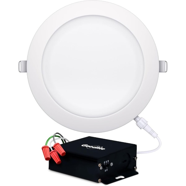 Goodlite LED Recessed Ultra-Thin Round Slim Wafer Downlight, S8/24W/R/LED/5CCT 2200 Lumen, 24W G-20224 - main