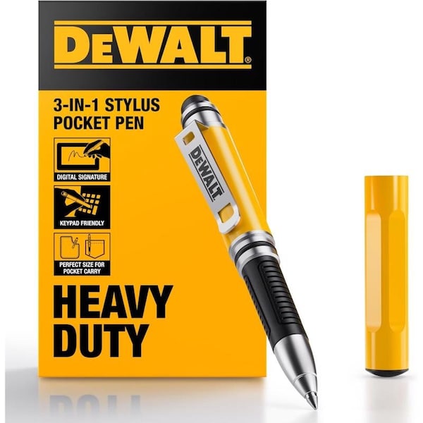 Dewalt Black/Yellow Stylus Mobile Pen For All Smartphones 215 1130 DW2 - main