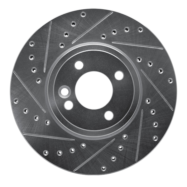 Dynamic Friction Co DFC Brake Rotor - Drilled and Slotted - Silver 631-32002L - main