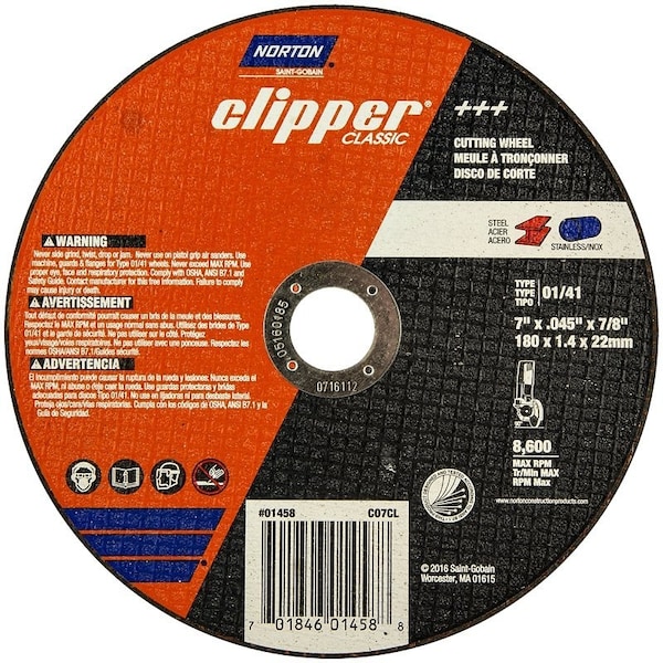 Saint-Gobain Abrasives CUT-OFF WHEEL 7/8 in.X7 in. 70184601458 - main