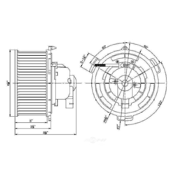 Global Parts Distributors Blower Motor 2311592 - main